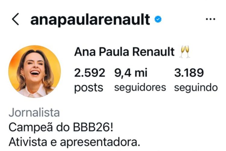 Instagram Ana Paula Renault