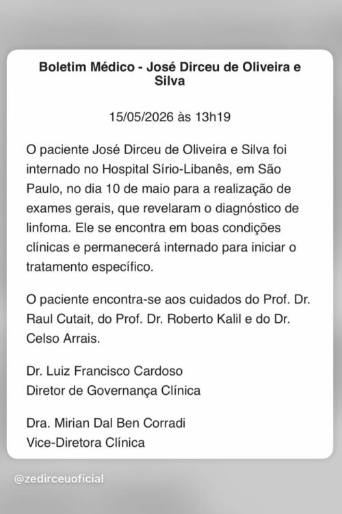 Boletim médico de José Dirceu