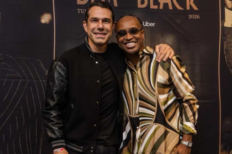 Marcus Buaiz e Thiaguinho no show Bem Black