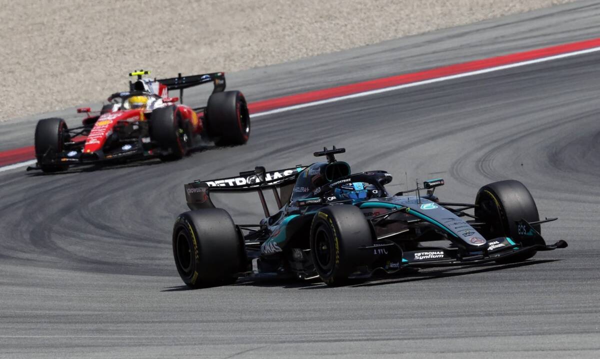 George Russell (Mercedes) no GP de Barcelona 2026