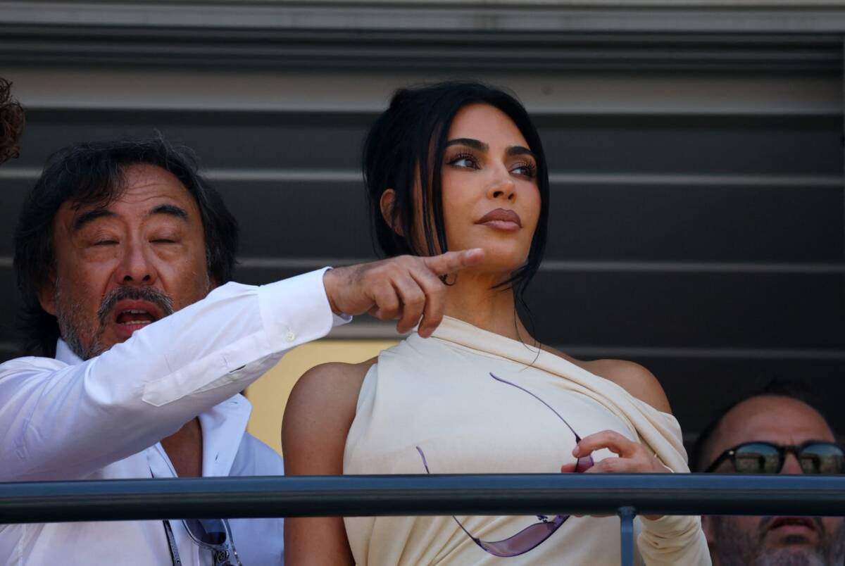 Kim Kardashian também marcou presença no GP deste domingo (06)