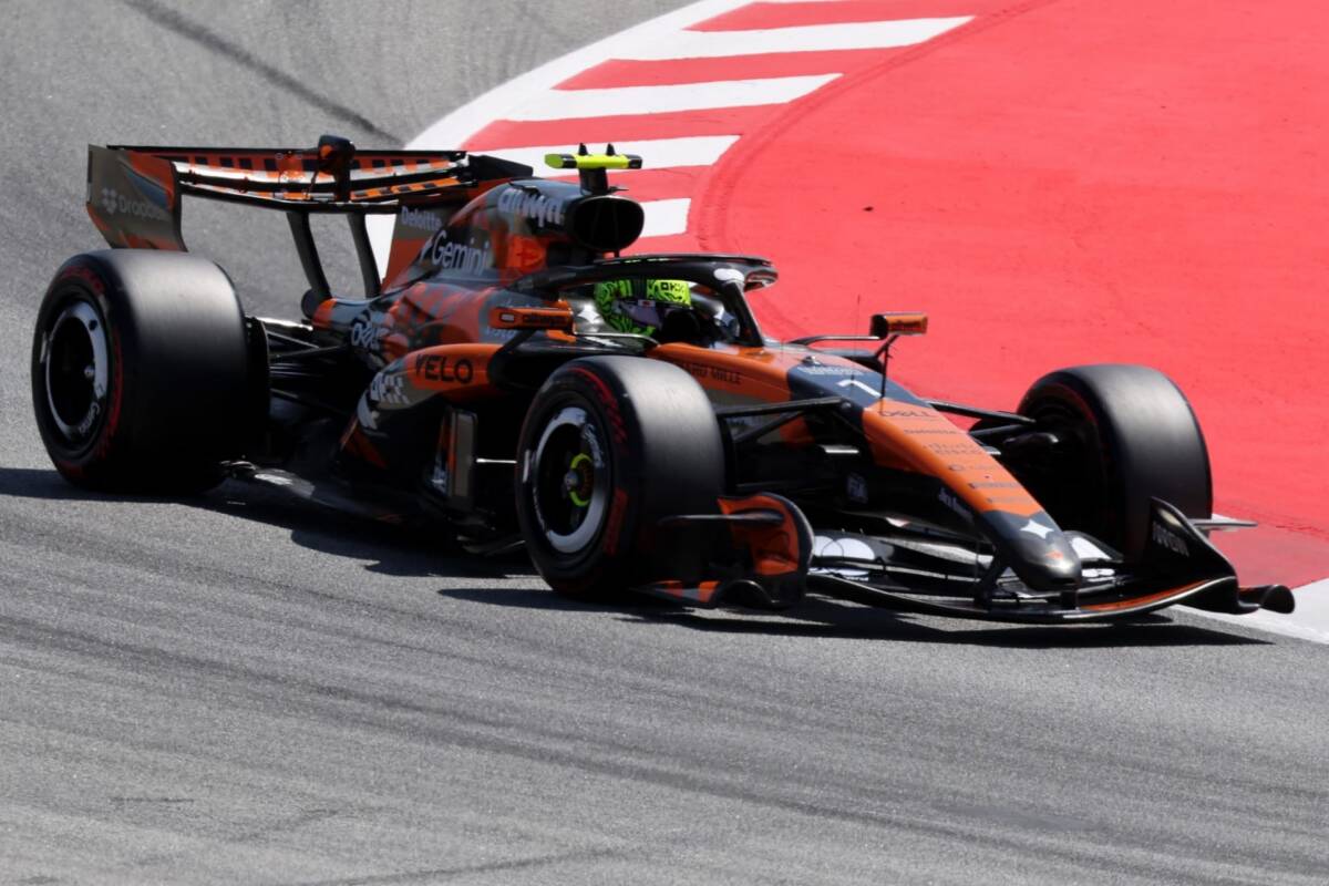 Lando Norris (McLaren) na classificação do GP de Barcelona 2026