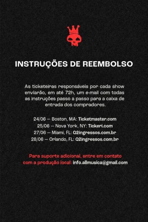 Orientação de reembolso shows Capital Inicial 