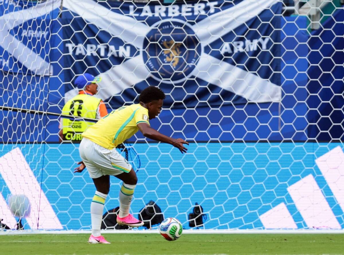 Vini Jr abriu o placar para o Brasil no início do jogo