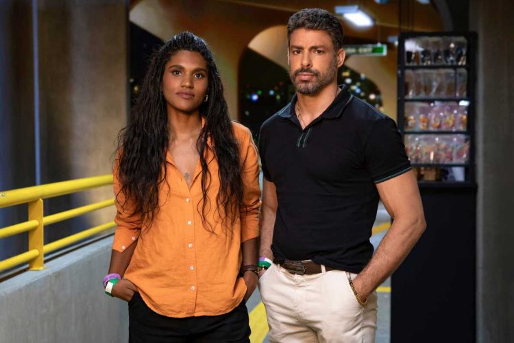 Mauricio (Cauã Reymond) e Cris (Mariana Sena) em ‘Jogada de Risco’