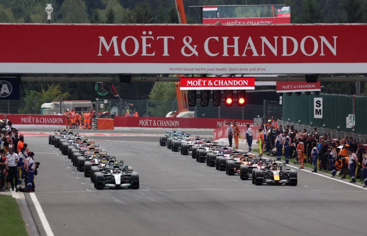Grid de largada no GP da Bélgica