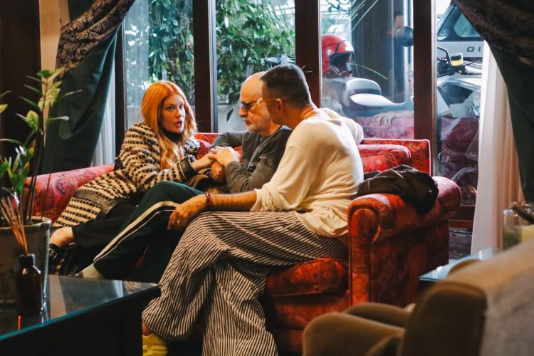 Marina Ruy Barbosa, Marcos Caruso e marido no Festival de Cinema de Gramado