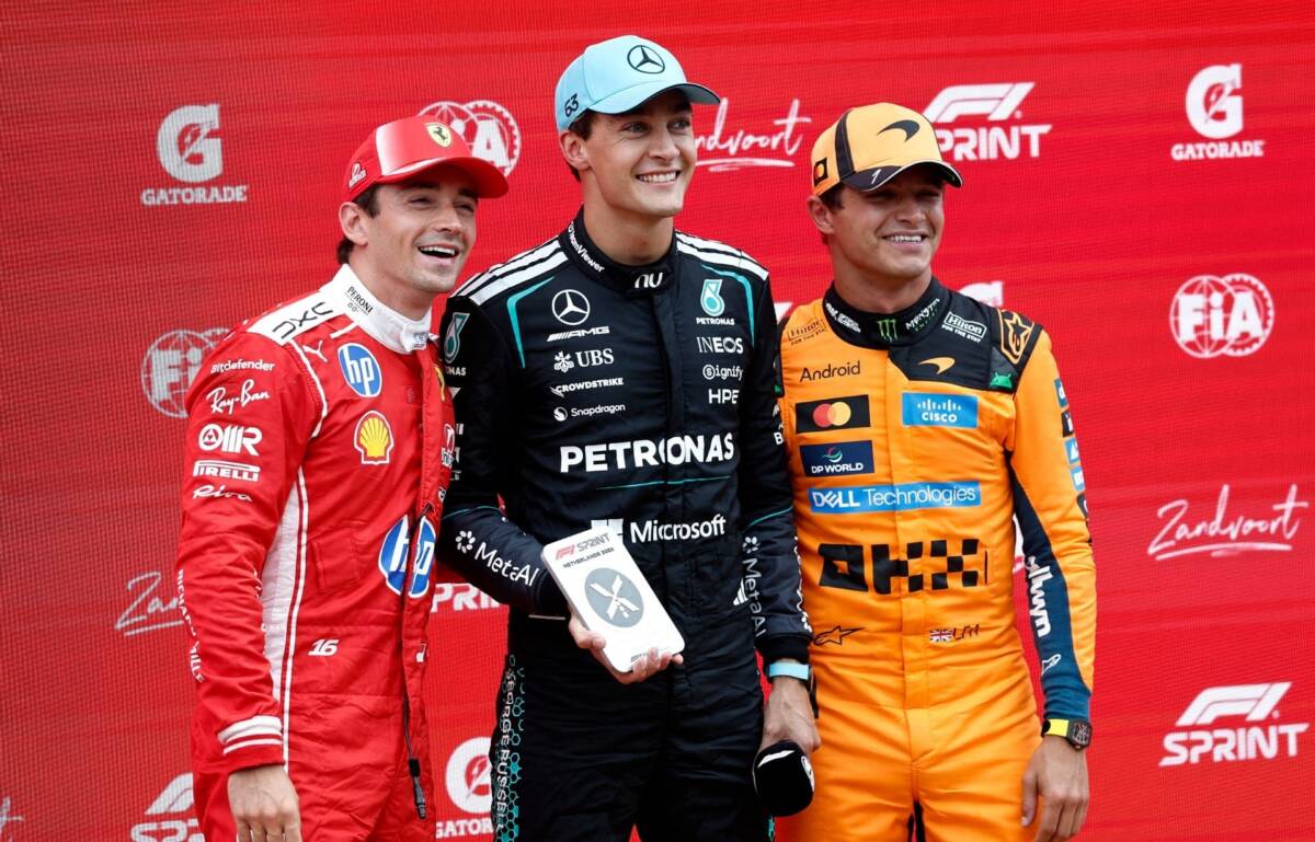 Russell, Leclerc e Norris foram os três primeiros do GP da Holanda