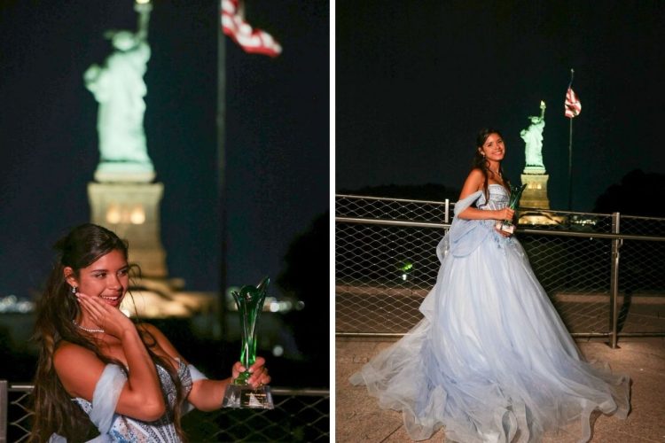 Michelle Heard, 15 anos, é premiada em Nova York