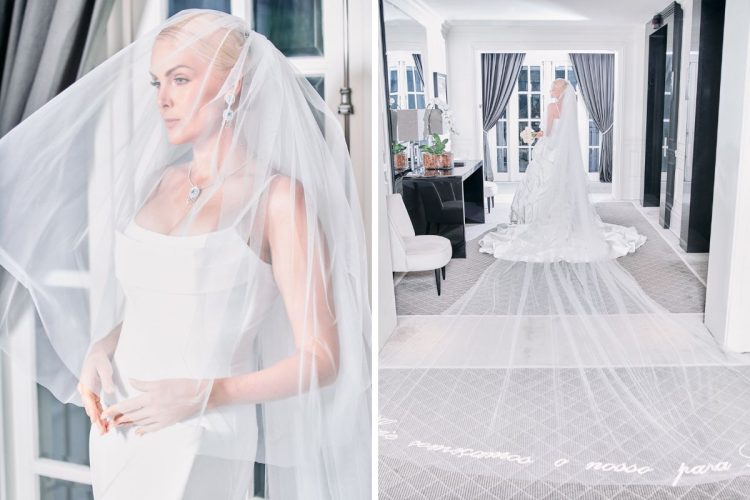 Ana Hickmann com vestido de noiva