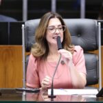 Deputada Rogéria Santos (Republicanos-BA) no Plenário da Câmara dos Deputados